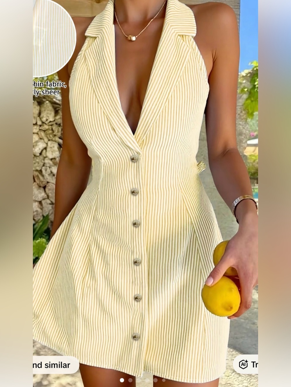Women's Summer Striped Halter, boutique brand EchooChic